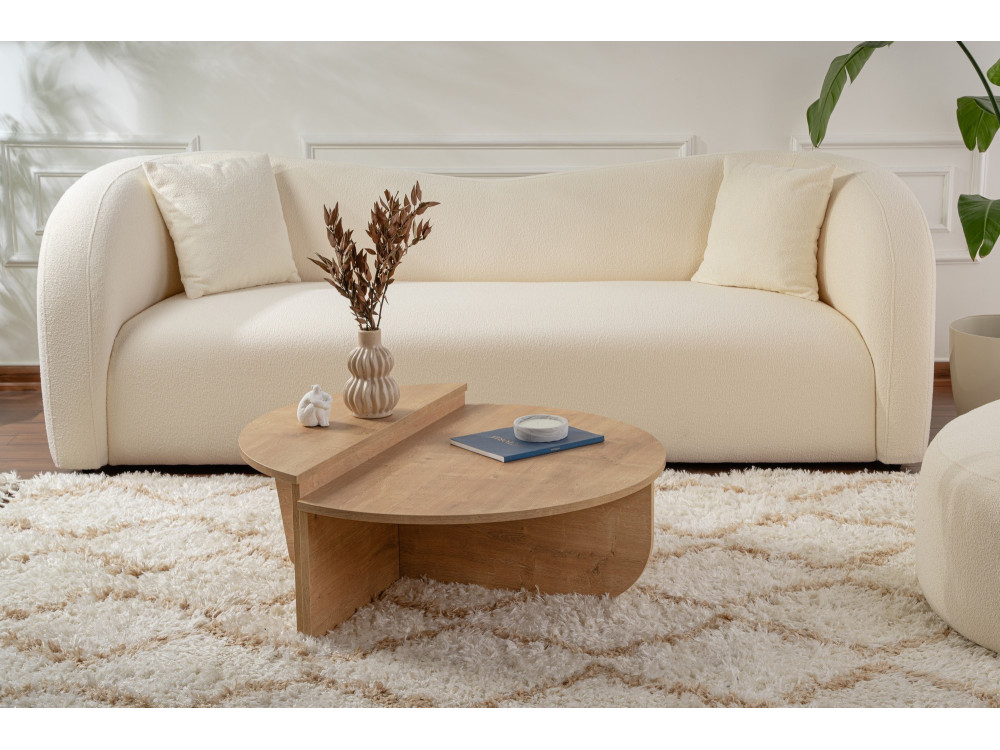 Mesa de centro em madeira "Orion" - 90 x 60 x 30 cm - Carvalho mel
