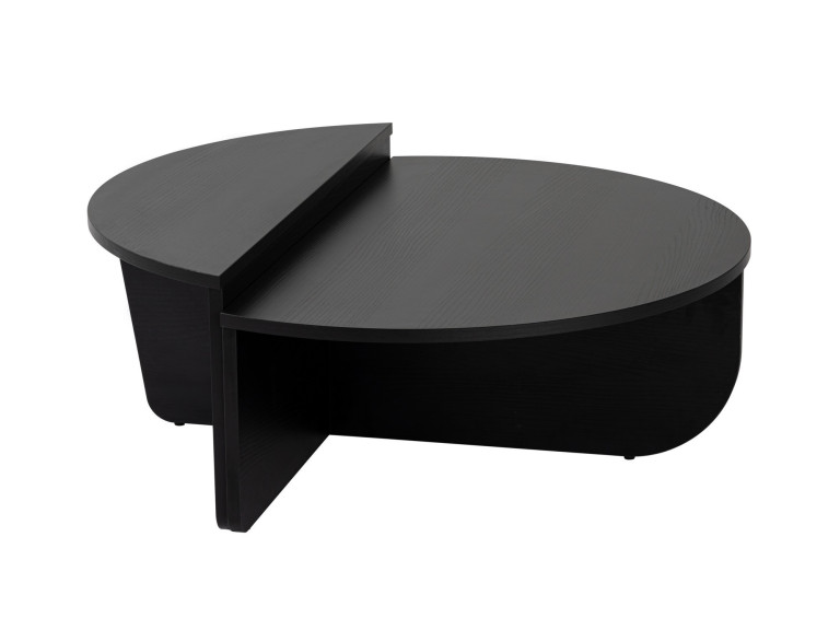 Mesa de centro de madeira "Orion" - 90 x 60 x 30 cm - Madeira preta