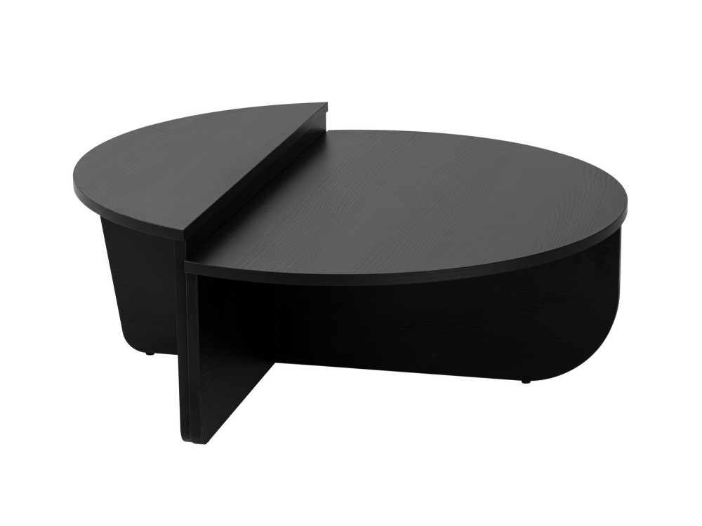Mesa de centro de madeira "Orion" - 90 x 60 x 30 cm - Madeira preta
