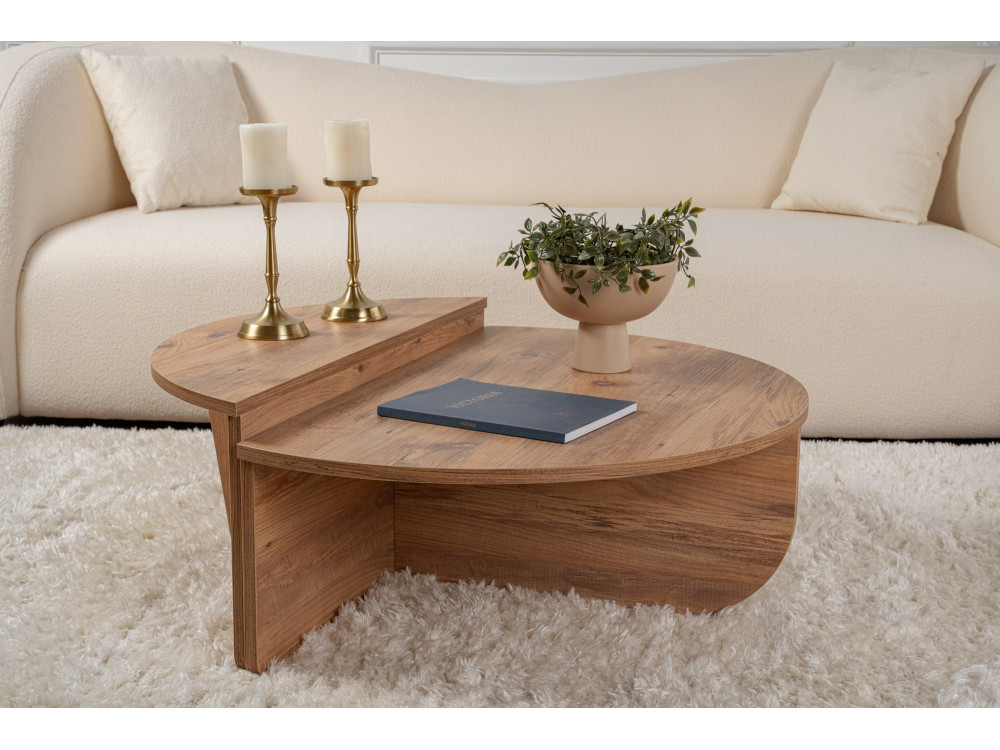 Mesa de centro em madeira "Orion" - 90 x 60 x 30 cm - Pinho Atlântico