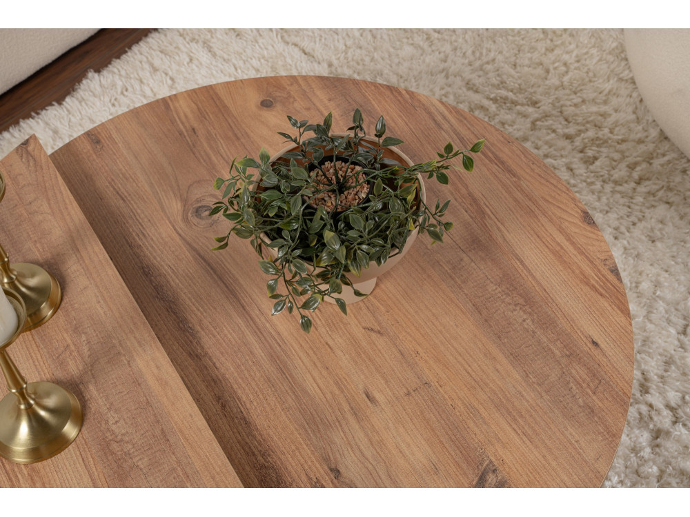 Mesa de centro em madeira "Orion" - 90 x 60 x 30 cm - Pinho Atlântico