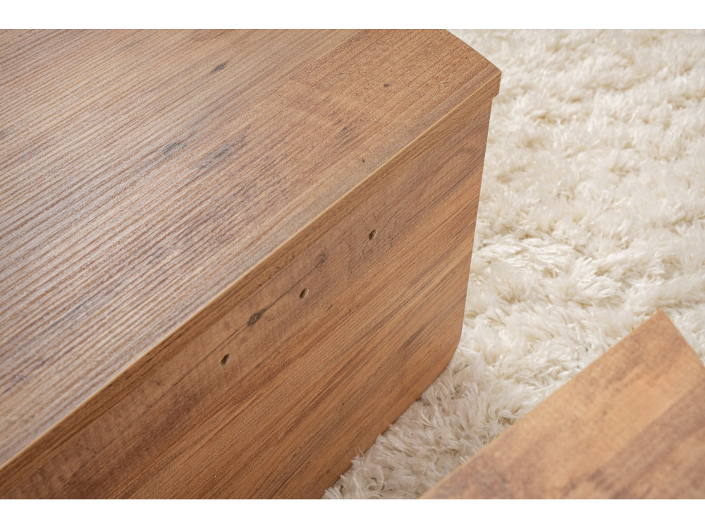 Mesa de centro em madeira "Orion" - 90 x 60 x 30 cm - Pinho Atlântico