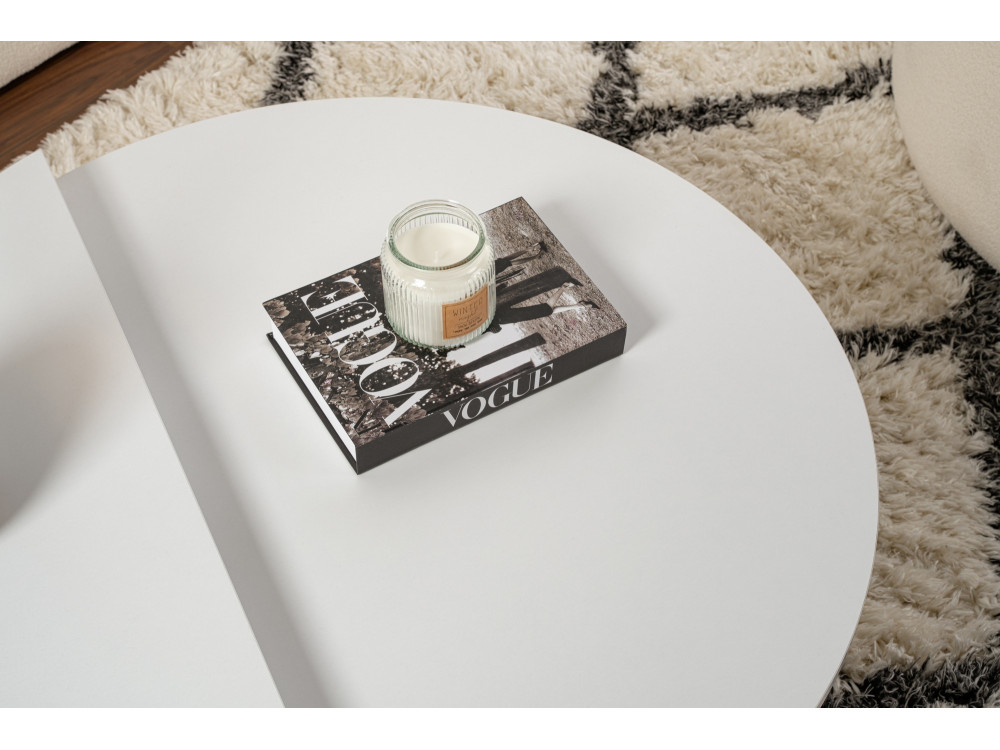 Mesa de centro em madeira "Orion" - 90 x 60 x 30 cm - Branco