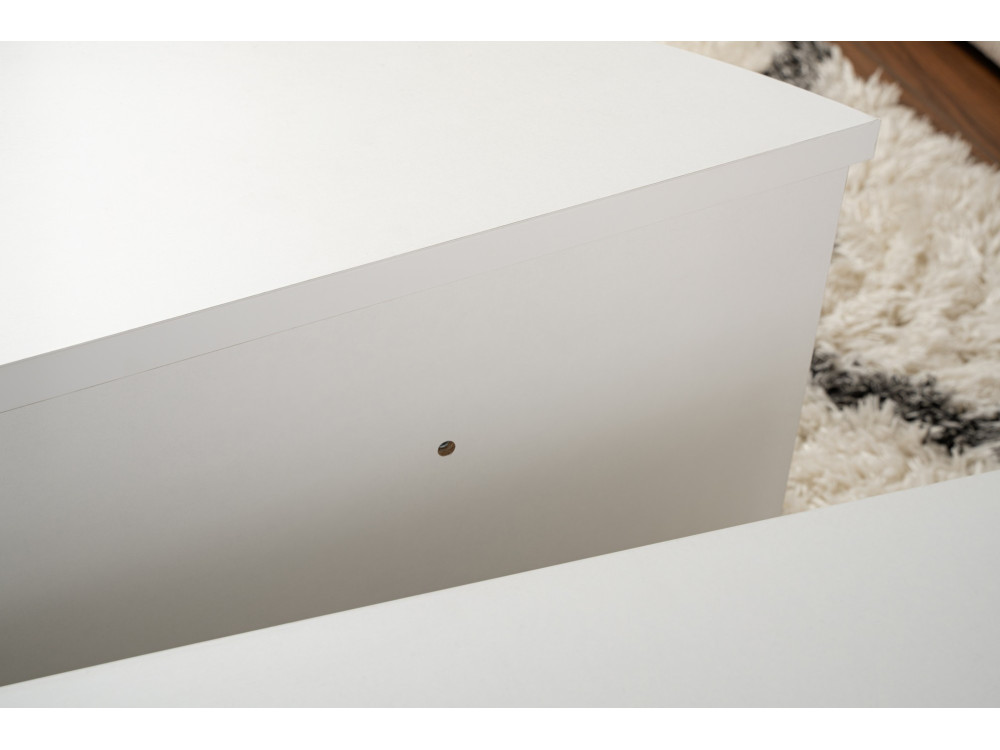 Mesa de centro em madeira "Orion" - 90 x 60 x 30 cm - Branco