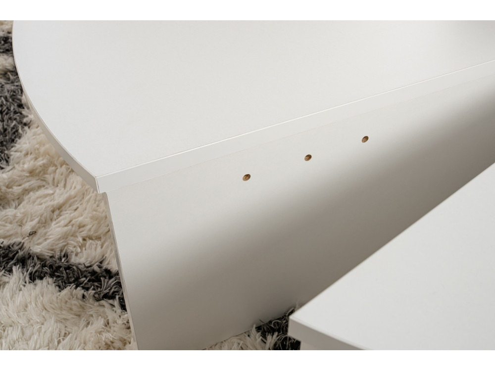 Mesa de centro em madeira "Orion" - 90 x 60 x 30 cm - Branco