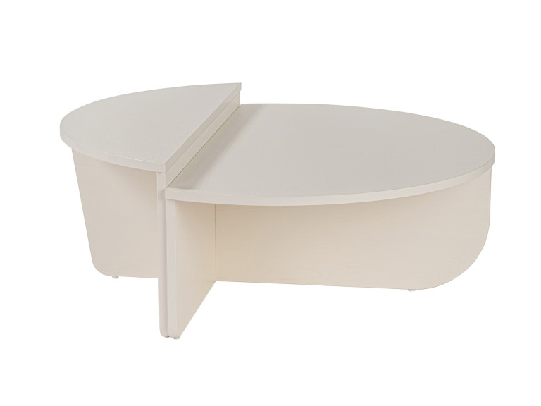 Mesa de centro de madeira "Orion" 90 x 60 x 30 cm - Madeira branca