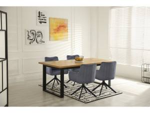 Conjunto de 2 cadeiras em tecido "Pharell" - 60 x 61 x 91 cm - Cinza 2
