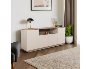 Aparador "Arista" em madeira - 180 x 44 x 75 cm - Bege 2