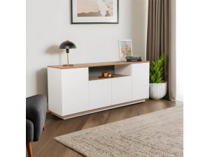 Aparador "Arista" em madeira - 180 x 44 x 75 cm - Branco 2