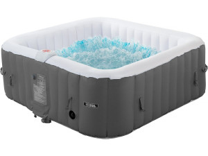 Spa inflável "RIVIERA" em PVC - 6 lugares - Cinza/branco
