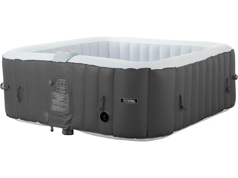 Spa inflável "RIVIERA" em PVC - 6 lugares - Cinza/branco