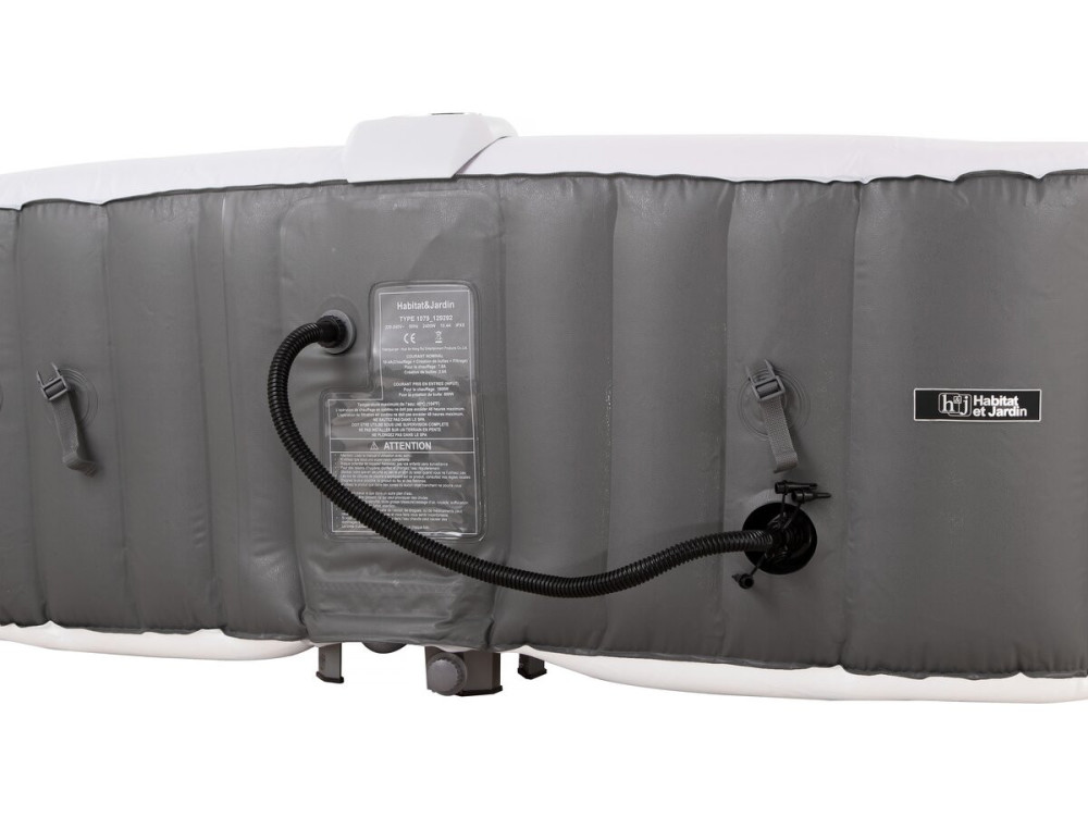 Spa inflável "RIVIERA" em PVC - 6 lugares - Cinza/branco