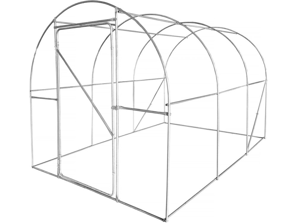 Estufa de jardim tipo túnel "Mimosa" com porta - 6 m² - 180 g - Branca