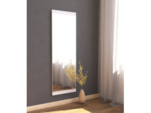 Espelho de madeira "Azus" - 40 x 120 cm - Branco 2