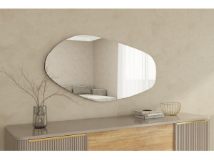 Espelho de madeira "Bella" - 60 x 120 cm - Preto 2