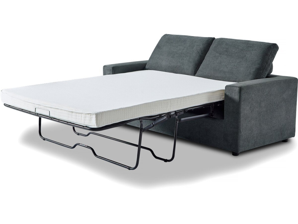 Sofá-cama convertível "Elena" Express em tecido - 3 lugares - Área para dormir de 140 cm - Cinza