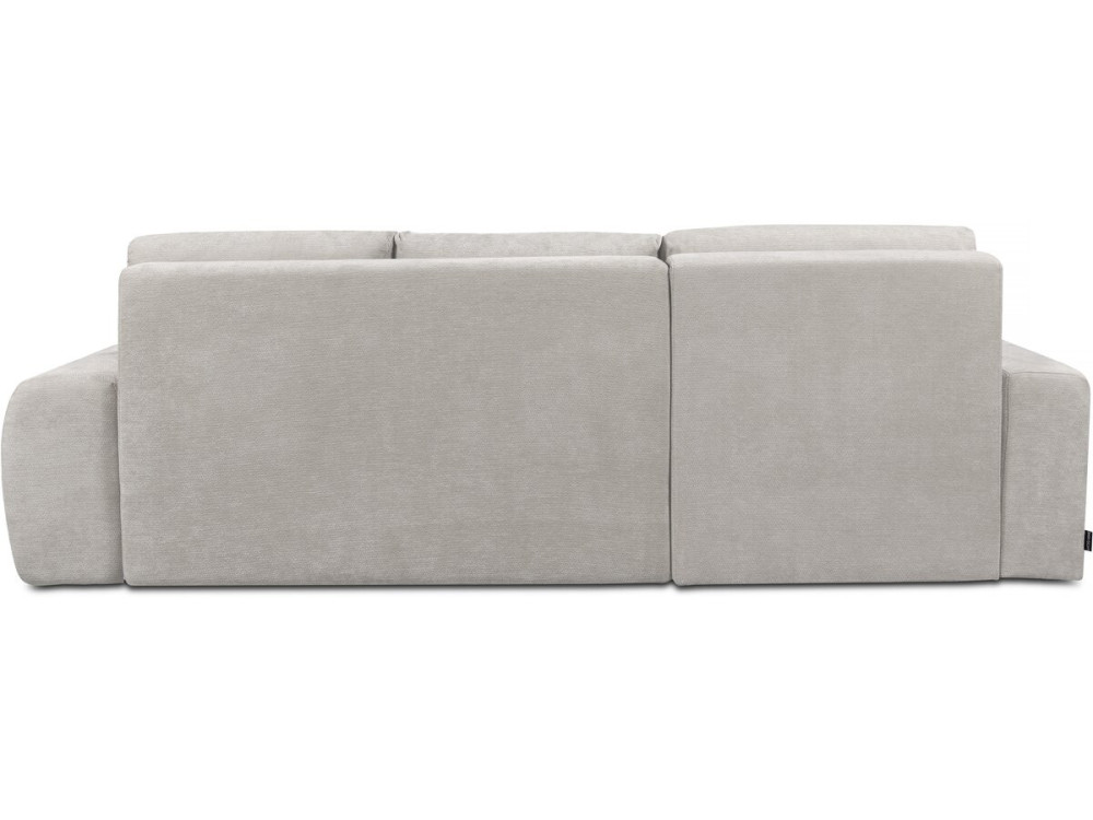 Sofá-cama de canto esquerdo em tecido chenille "Verneuil" - 3 lugares - Bege