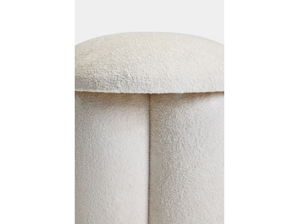 Pufe em tecido "Magnus" - 45 x 45 x 48 cm - Branco