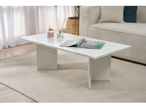 Mesa de centro de madeira "Sabin" 119 x 60 x 40 cm - Branco 2