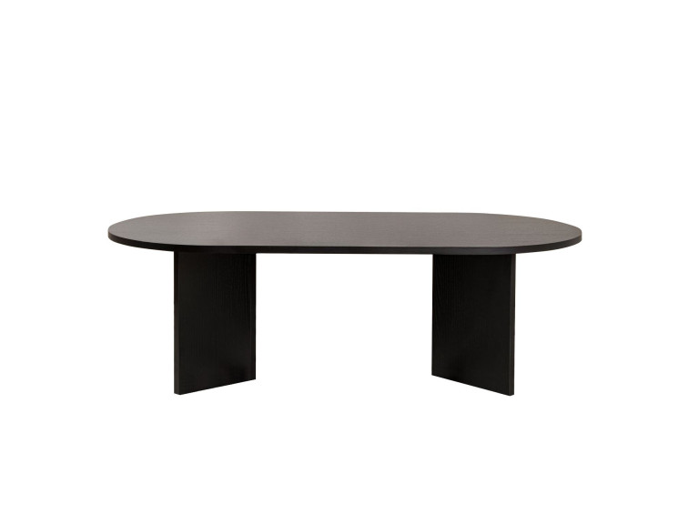 Mesa de centro de madeira "Sand" - 60 x 119 x 40 cm - Madeira preta