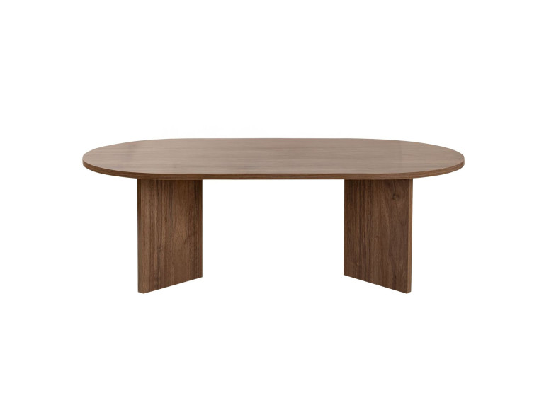 Mesa de centro de madeira "Sand" - 60 x 119 x 40 cm - Nogueira