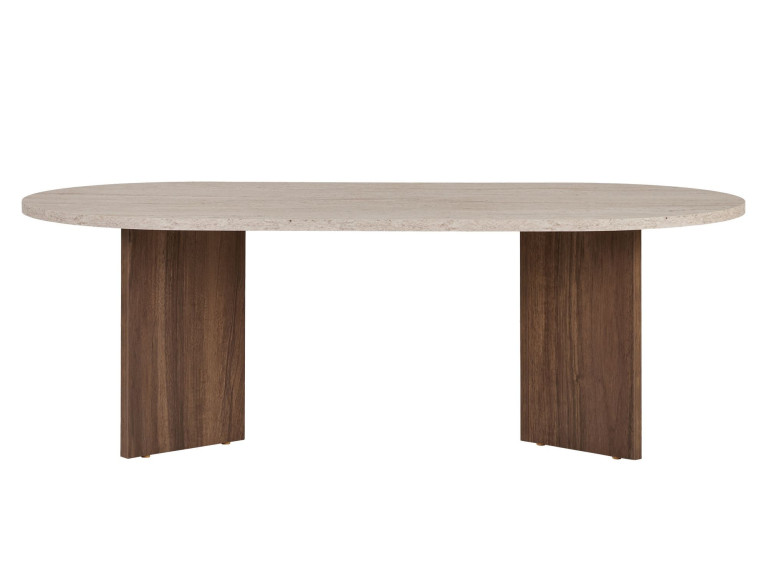 Mesa de centro em madeira "Sable" 119 x 60 x 40 cm - Travertino