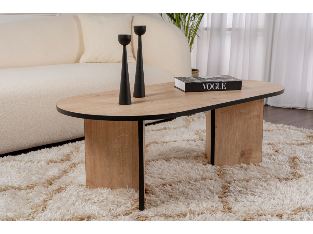 Mesa de centro de madeira "Sable" 119 x 60 x 40 cm - Carvalho safira