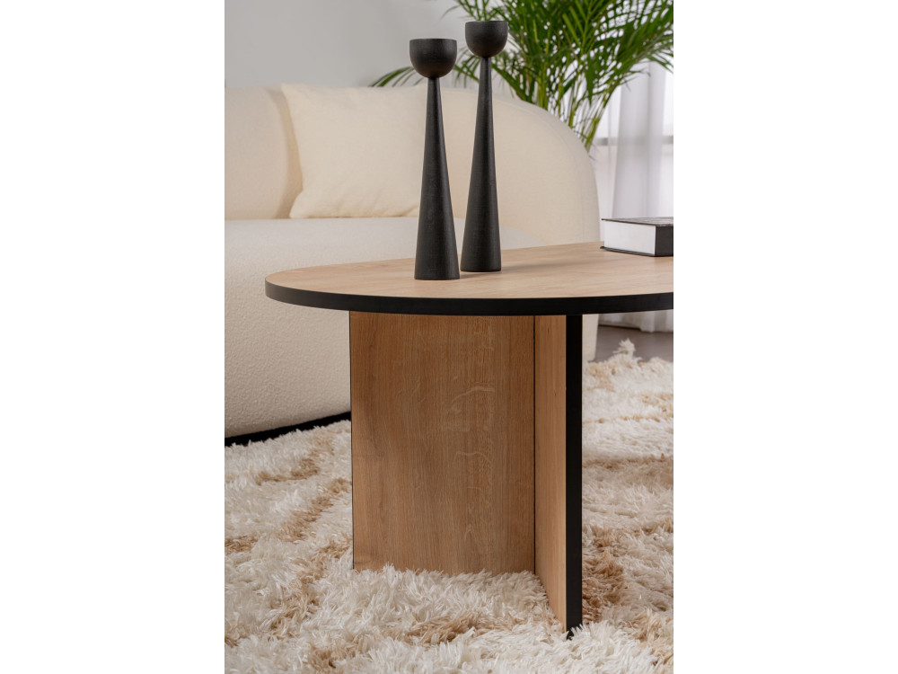 Mesa de centro de madeira "Sable" 119 x 60 x 40 cm - Carvalho safira