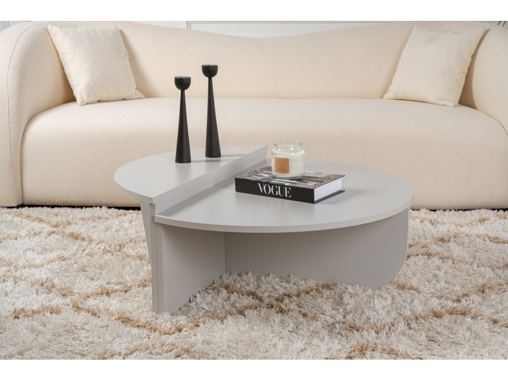 Mesa de centro de madeira "Orion" 90 x 60 x 30 cm - Cinzento