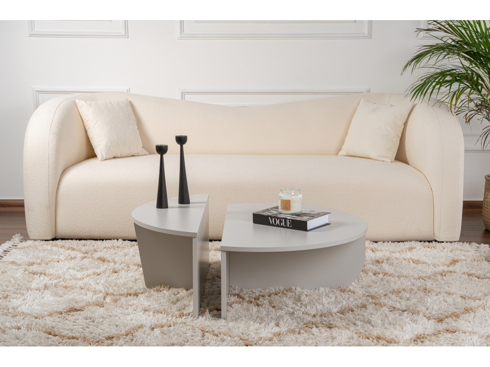 Mesa de centro de madeira "Orion" 90 x 60 x 30 cm - Cinzento