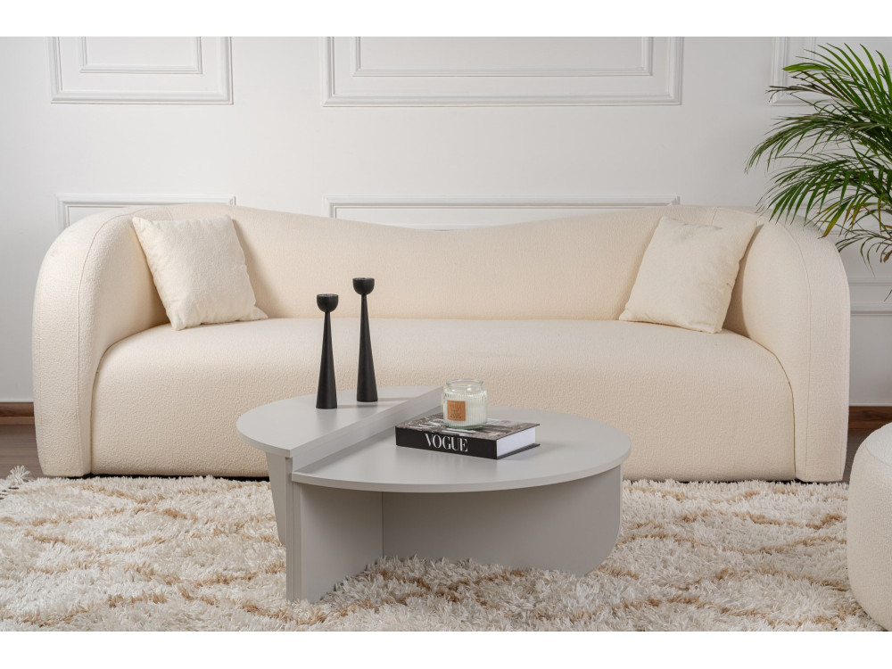Mesa de centro de madeira "Orion" 90 x 60 x 30 cm - Cinzento