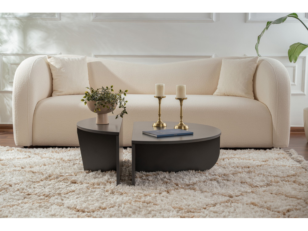 Mesa de centro de madeira "Orion" 90 x 60 x 30 cm - Antracite