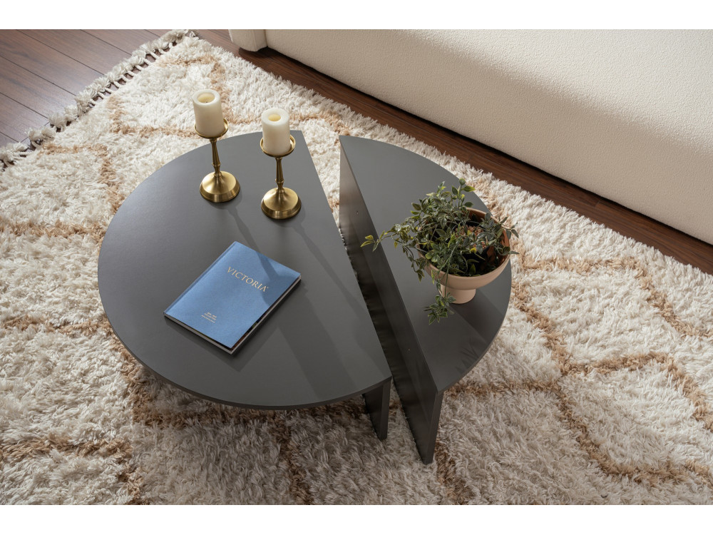 Mesa de centro de madeira "Orion" 90 x 60 x 30 cm - Antracite
