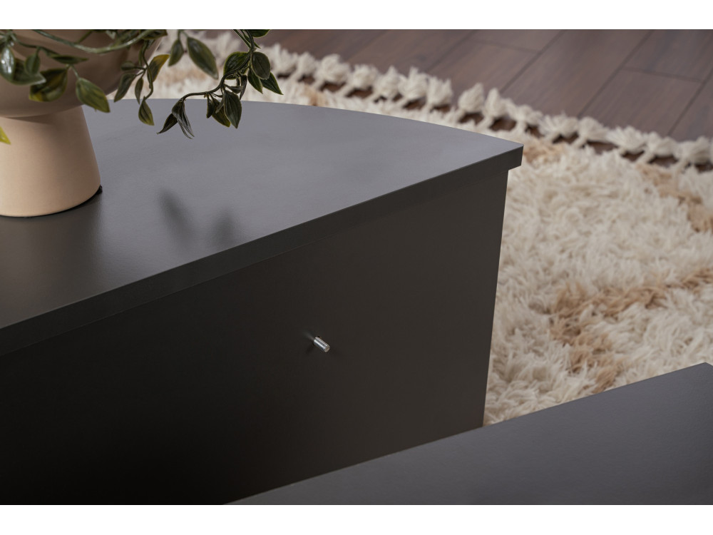 Mesa de centro de madeira "Orion" 90 x 60 x 30 cm - Antracite