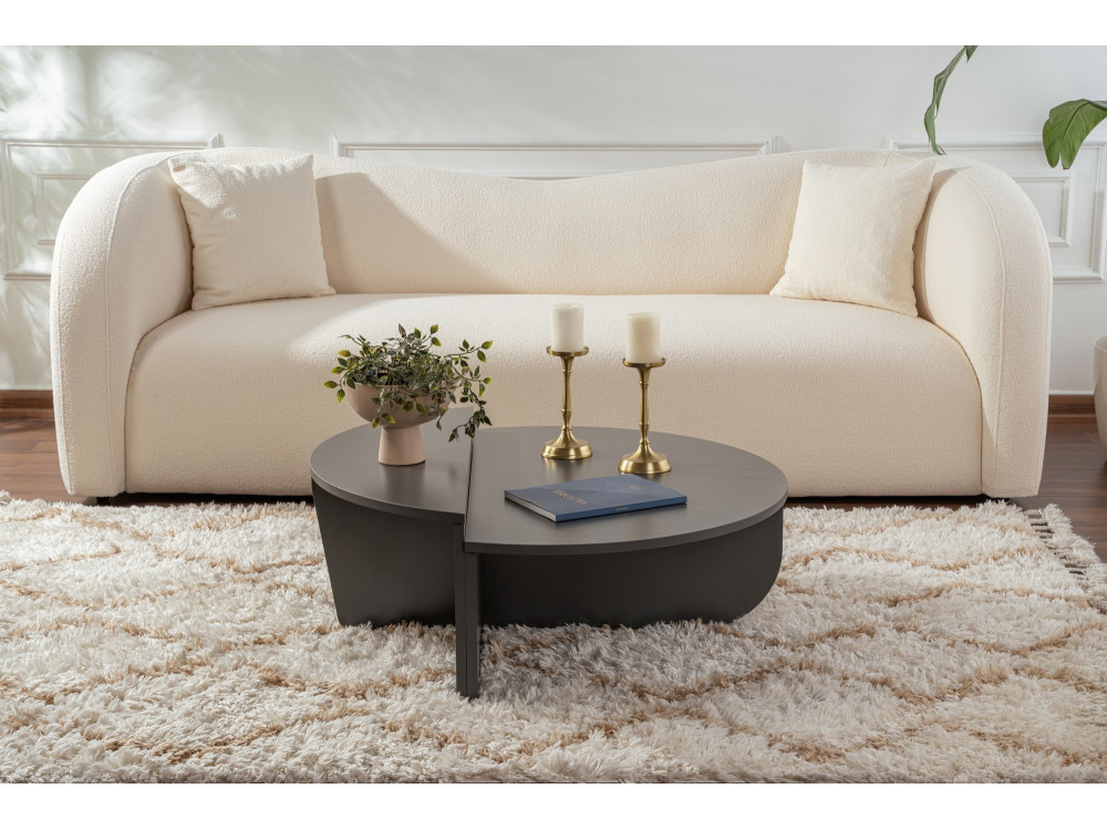 Mesa de centro de madeira "Orion" 90 x 60 x 30 cm - Antracite