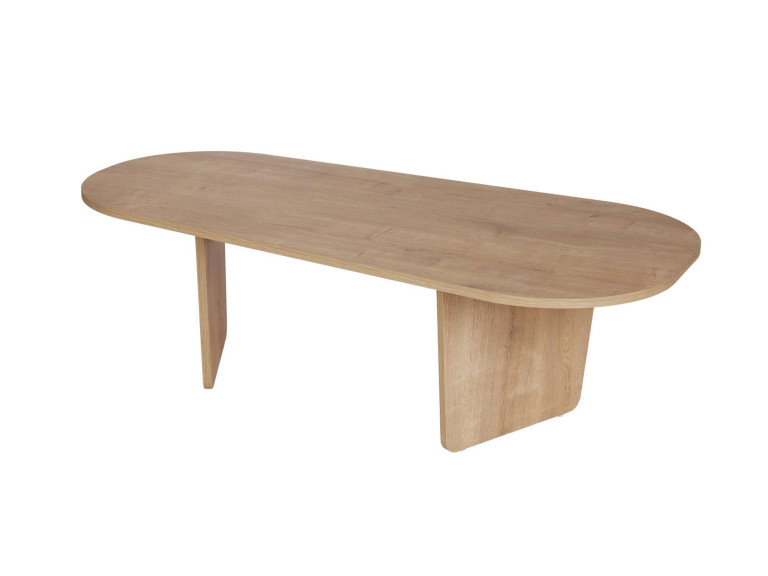 Mesa de centro em madeira "Ovalis" - 130 x 65 x 40 cm - Carvalho