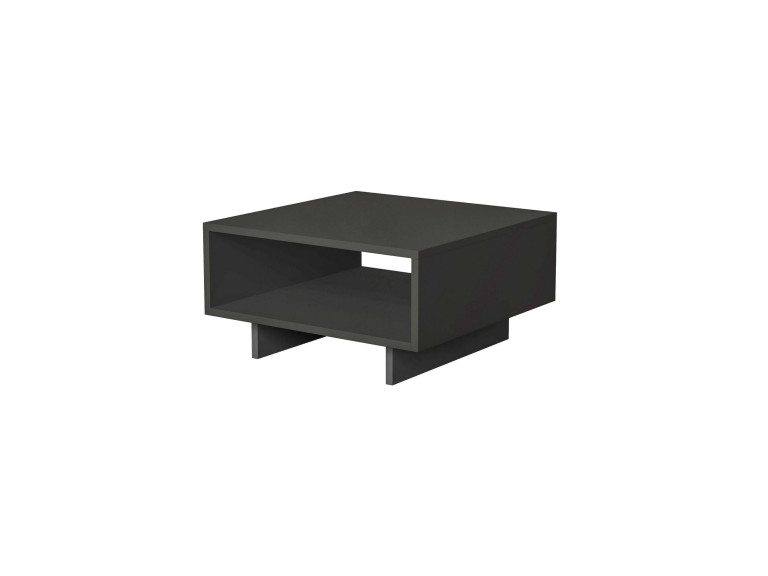 Mesa de centro de madeira "Hola" - 60 x 60 x 32 cm - Cinzento antracite