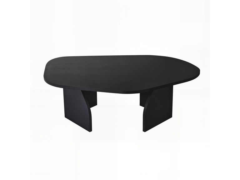 Mesa de centro de madeira "Rock" 100 x 60 x 35 cm - Preto