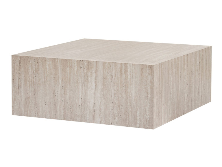 Mesa de centro em MDF "Prizma" - 90 x 90 x 35 cm - Travertino
