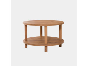 Mesa de centro redonda de madeira "Roby" - 70 x 70 x 43 cm - Castanho