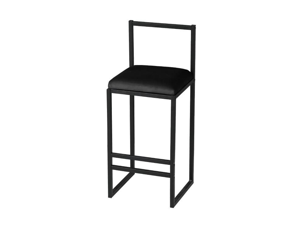 Banco de bar metálico "Nordic" 35 x 35 x 84 cm - Preto