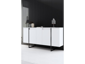 Aparador de madeira "Luxe" - 160 x 35 x 80 cm - Branco 2