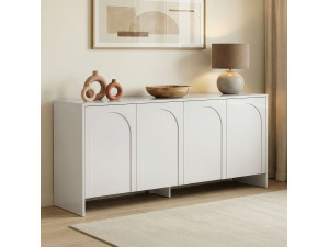 Aparador "Arlen" em madeira - 180 x 45 x 80 cm - Branco 2