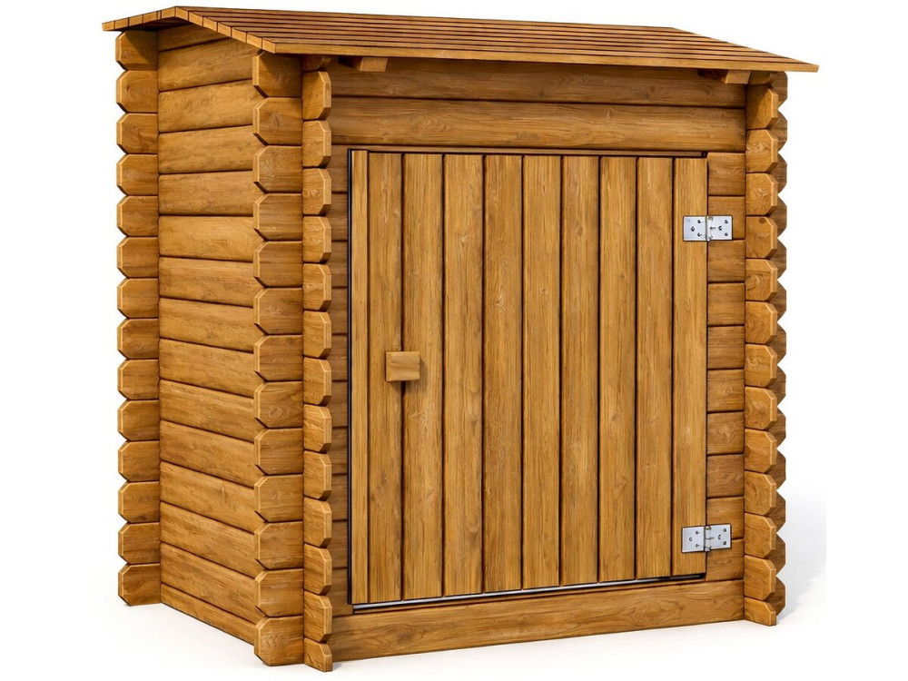 Caixa de filtro para piscina "Keny" em madeira tratada - 120 x 95 x 126 cm
