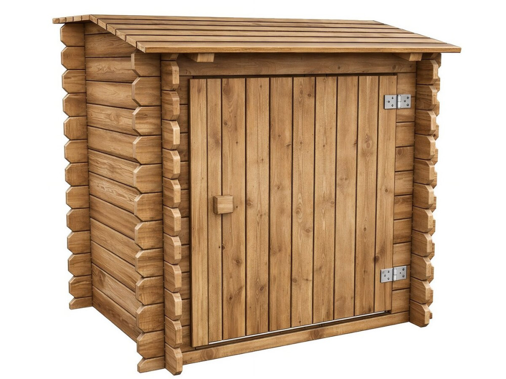 Caixa filtrante de madeira tratada "Keny" para piscina - 120 x 95 x 113 cm