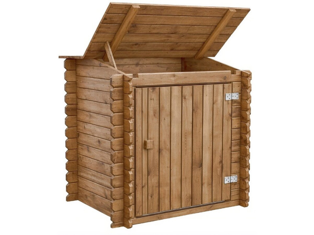 Caixa filtrante de madeira tratada "Keny" para piscina - 120 x 95 x 113 cm