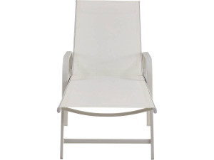 Conjunto de 2 espreguiçadeiras metálicas "Farniente" - Branco 2