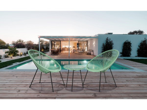 Conjunto de jardim Acapulco "Liana" - 2 lugares - Verde claro 2