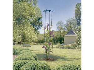 Suporte decorativo - "Obelisco" - Ø 0,41 x 2,00 m - Ferrugem antigo
