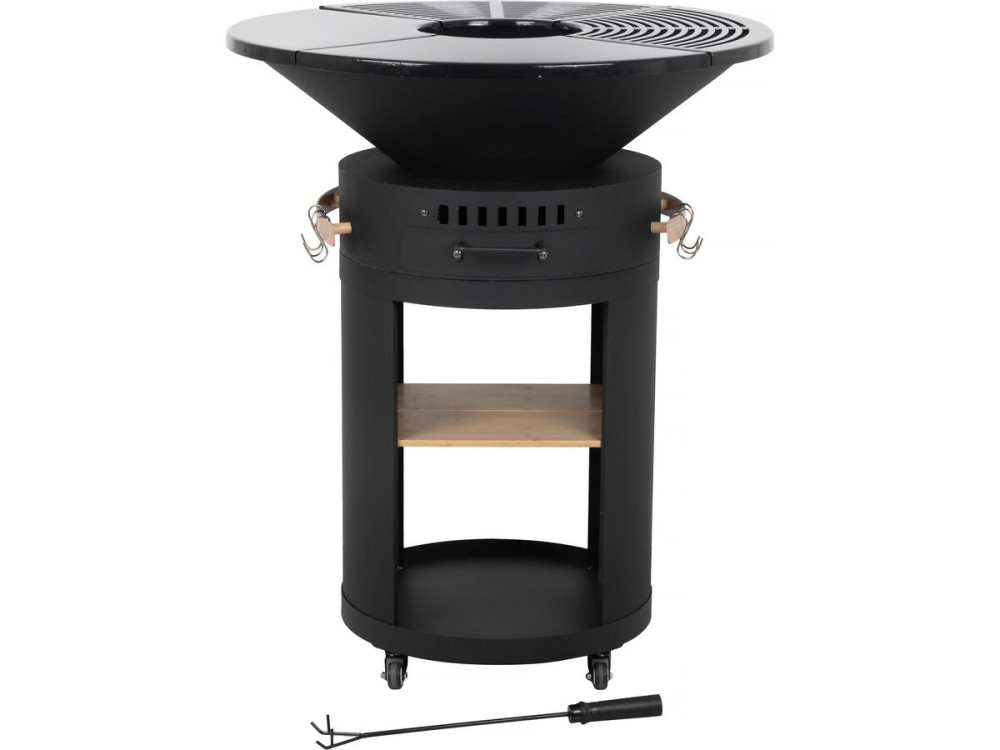 Braseiro "Cesar premium" para churrasco a carvão e a lenha - Ø 81 cm - Preto